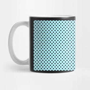 Powder Blue and Black Polka Dot Pattern Mug